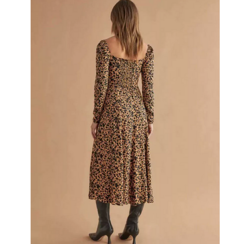 robe midi imprimée léopard femme tendance mode en ligne
