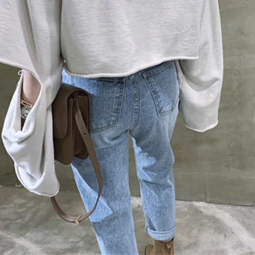 jean mom brut bleu femme tendance rentrée 2021