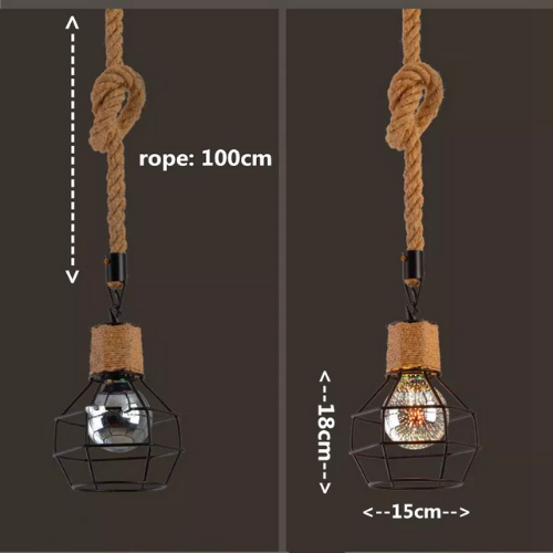 lampe suspendue à corde tendance pas cher