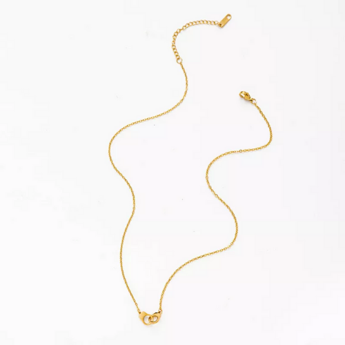 collier pendentif doré or acier inoxydable femme