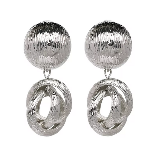 boucles doreilles argentées pendantes boules fantaisie tendance chic
