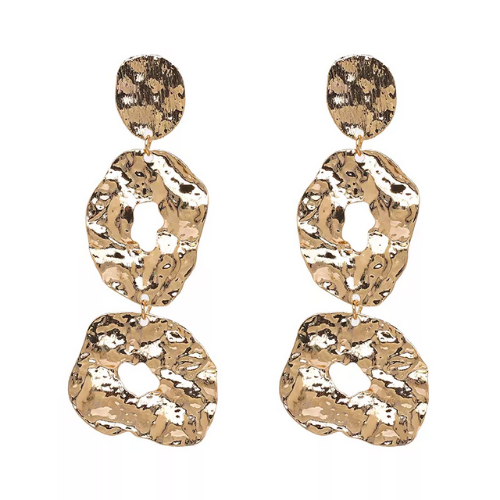 boucles doreilles pendantes dorées géométriques fantaisie bijou femme chic occasion mariage