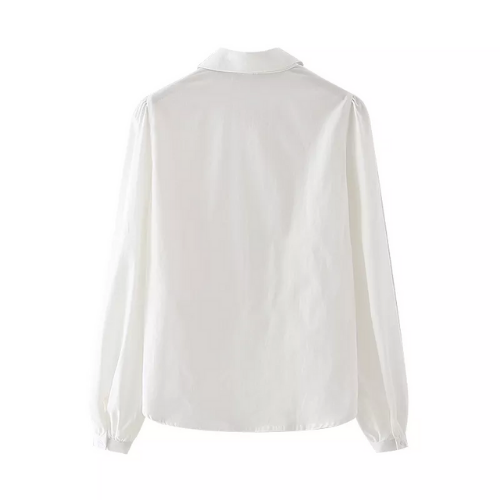 chemisier blanc dentelle chic femme