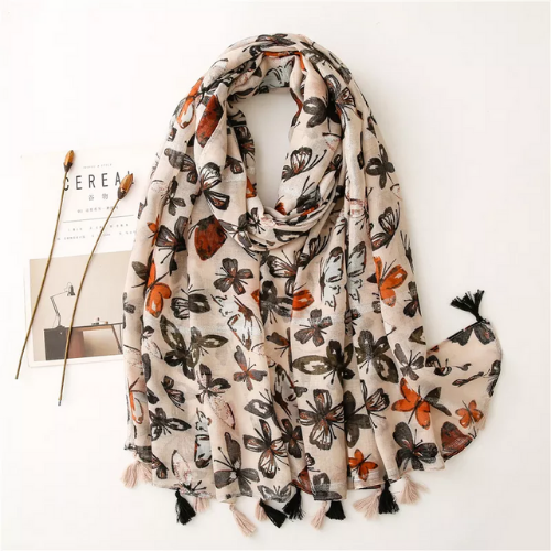 foulard chic imprimé papillon
