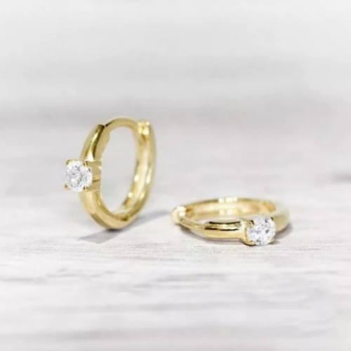 anneaux argent 925 zircon boucles doreilles plaqué or