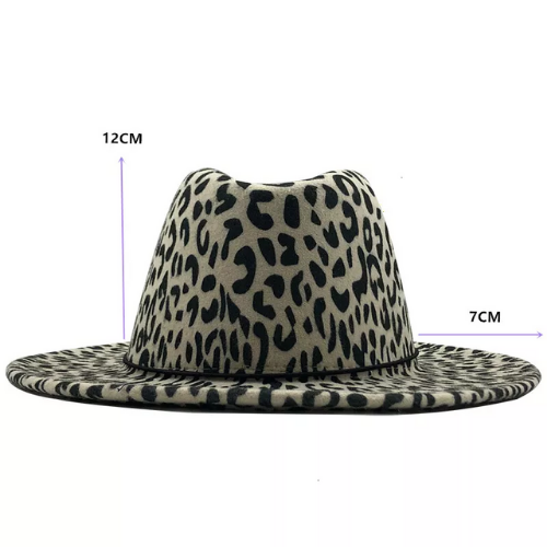 chapeau feutré léopard pas cher