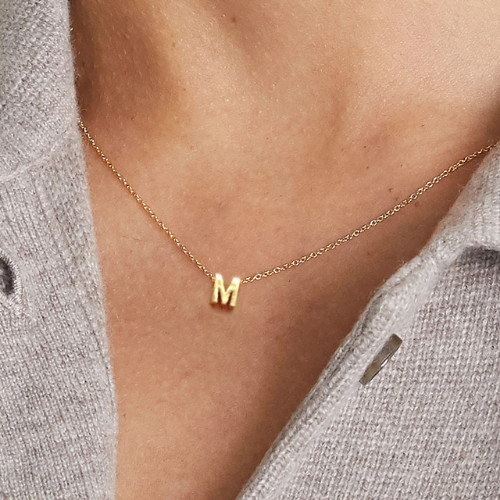 collier pendentif lettre plaqué or argent 925 cadeau anniversaire femme