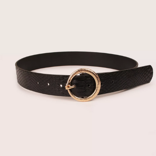 ceinture noire boucle ronde dorée torsadée tendance femme eshop la selection parisienne