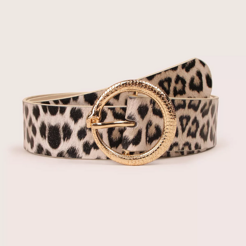 ceinture léopard boucle ronde dorée torsadée tendance femme la selection parisienne