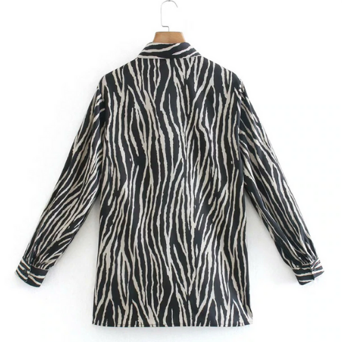 chemisier imprimé zèbre noir et blanc chic femme boutique la selection parisienne