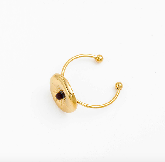 Bague ajustable dorée vintage