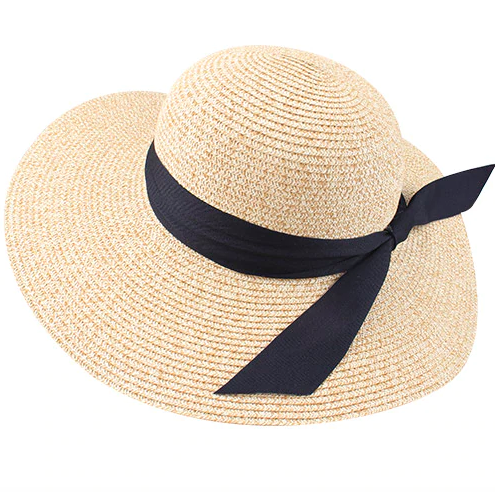 grand chapeau de paille femme print mixed beige