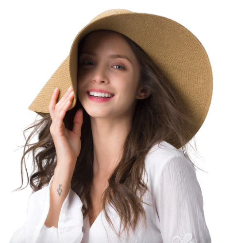 grand chapeau de paille femme protection uv