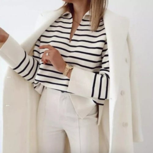 pull marinière blanc femme tendance chic en ligne