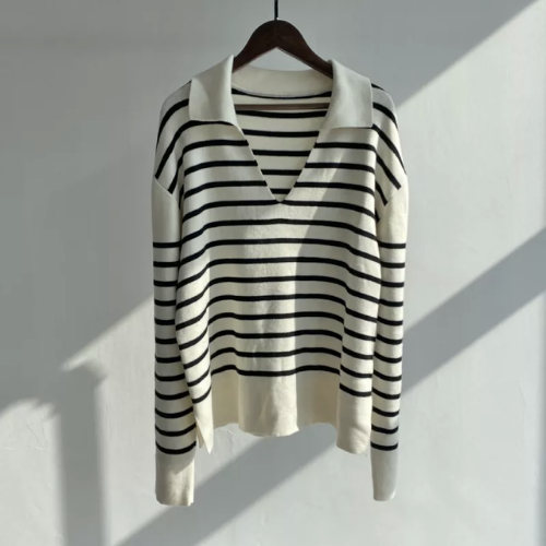 pull marinière blanc femme