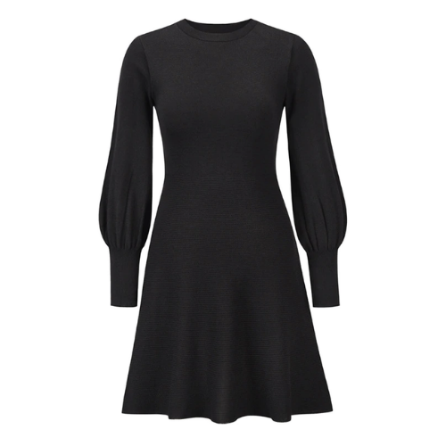 robe courte noire à volants femme