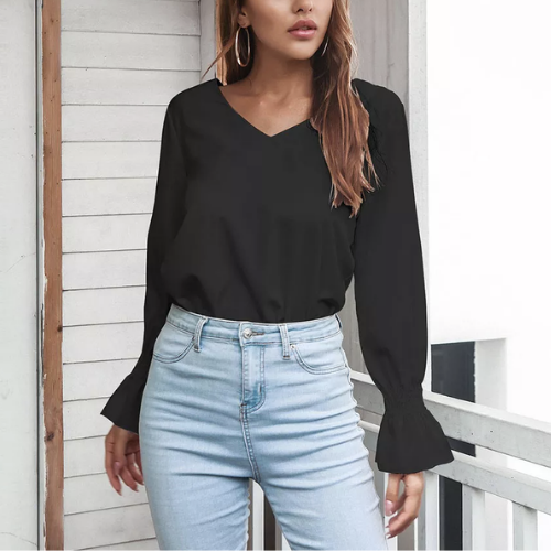 blouse noire dos nu dentelle femme pas chère