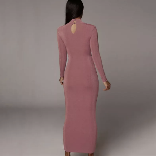 robe rose moulante longue eshop mode femme