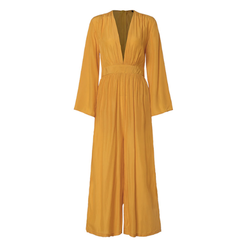 combinaison jaune chic femme invitée soirée