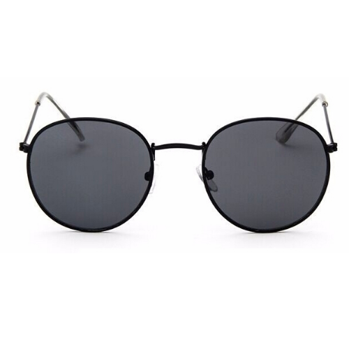 Lunettes de soleil femme rondes métal noir