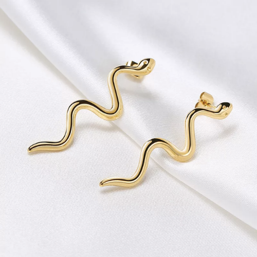 boucles doreilles pendantes torsadées dorées acier inoxydable idée cadeau femme pas cher