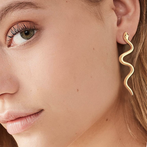 boucles doreilles pendantes torsadées dorées acier inoxydable bijou tendance 2022