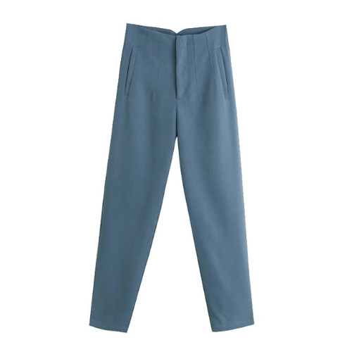 pantalon de tailleur bleu chic femme