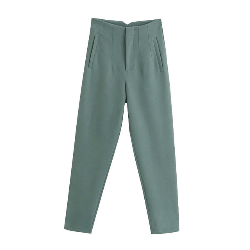pantalon de tailleur vert chic femme