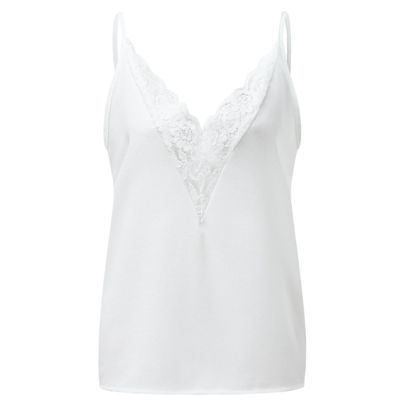 top blanc à bretelles dentelle femme en ligne