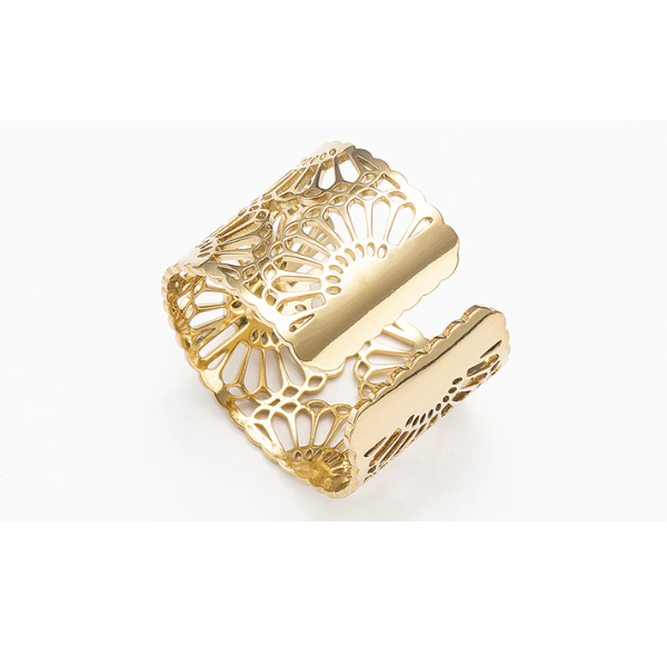 bague pour femme taille ajustable pierre blanche