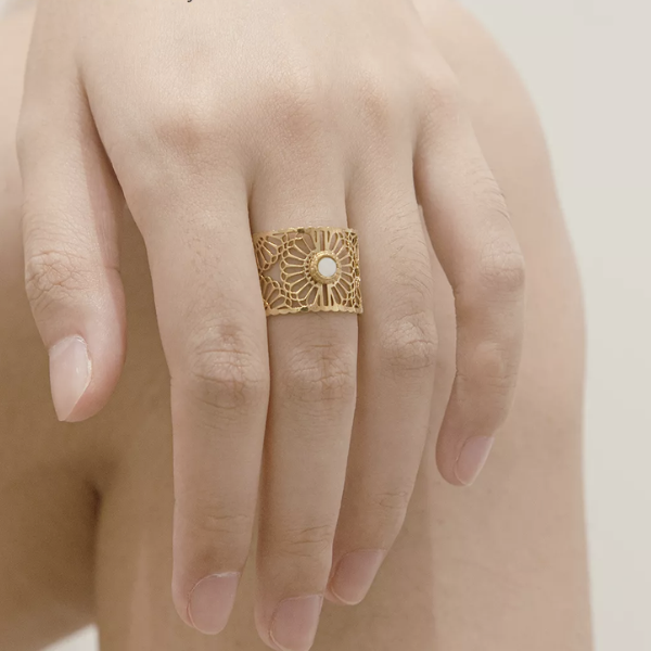 bague pour femme taille ajustable acier chirurgical