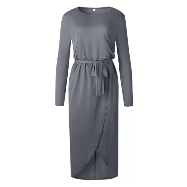 robe longue casual bleu gris femme à petit prix en ligne