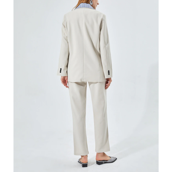 tailleur femme blazer pantalon blanc pas cher en ligne