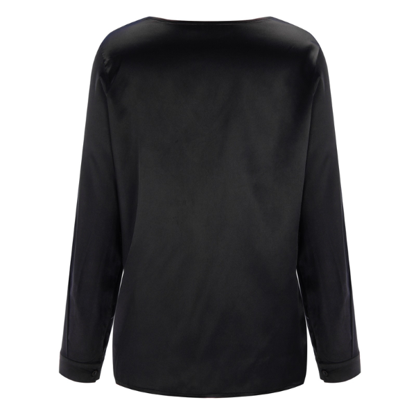 chemisier satin noir femme en ligne pas cher