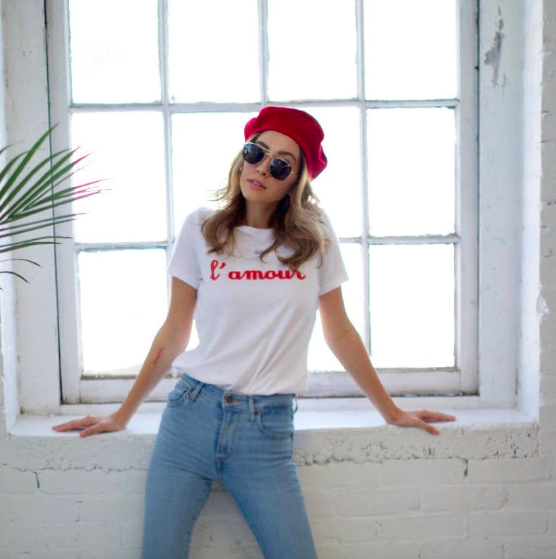 Tshirt Femme Lamour blanc 3