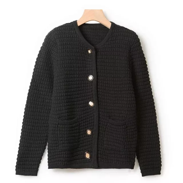 cardigan en tricot noir chic femme tendance