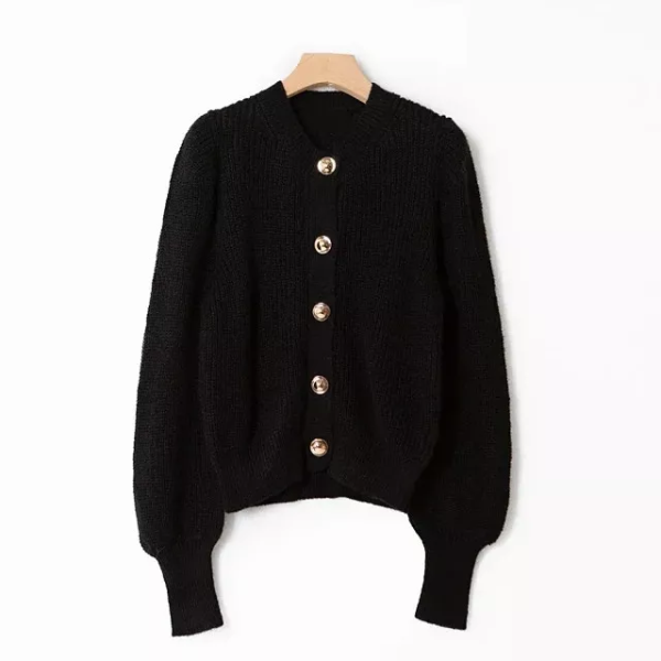Cardigan noir mohair chic femme