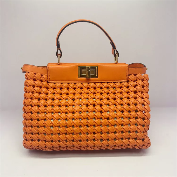 sac à main cuir orange chic