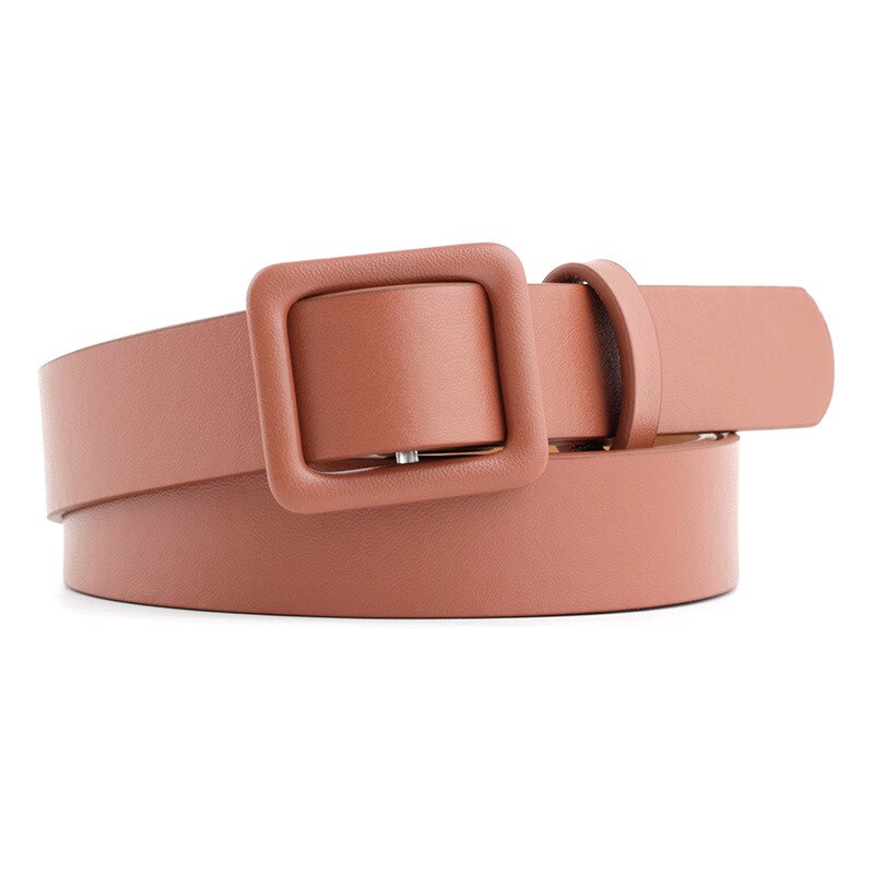 ceinture marron femme boucle carrée