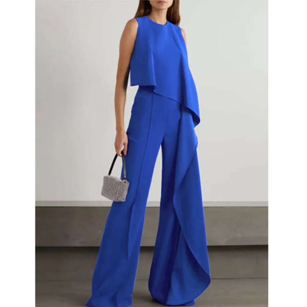 combinaison bleue chic pour occasion femme à petit prix