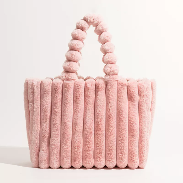 sac à main fourrure rose original chic