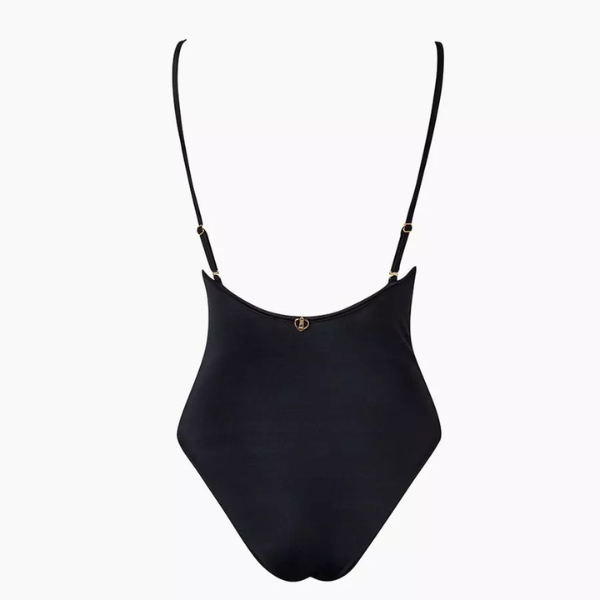 maillot de bain une pièce noir et blanc chic original femme