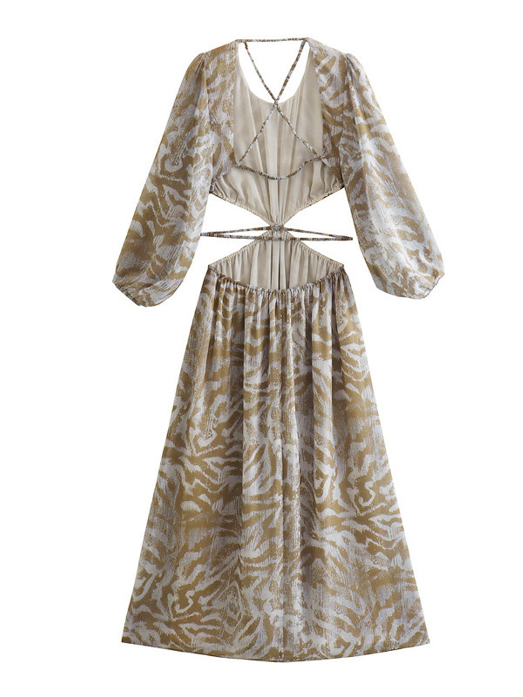 2022-Women-Sexy-Print-Hollow-Out-Maxi-Dress-Elegant-Lantern-Long-Sleeve-O-neck-Dresses-Summer