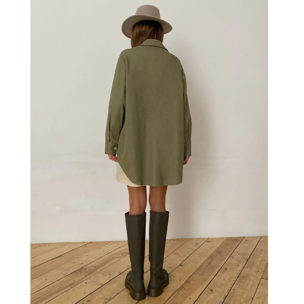 robe chemise kaki femme à petit prix
