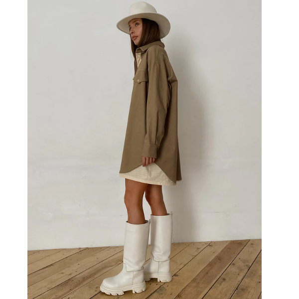 robe chemise kaki femme boutique mode