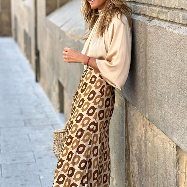jupe longue en satin chic printemps femme
