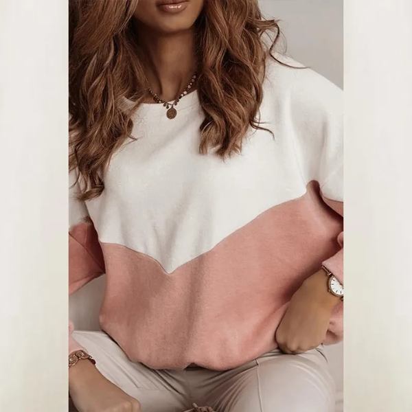 pull à col ecru rose femme