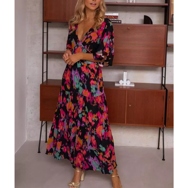 robe longue fleurie chic femme