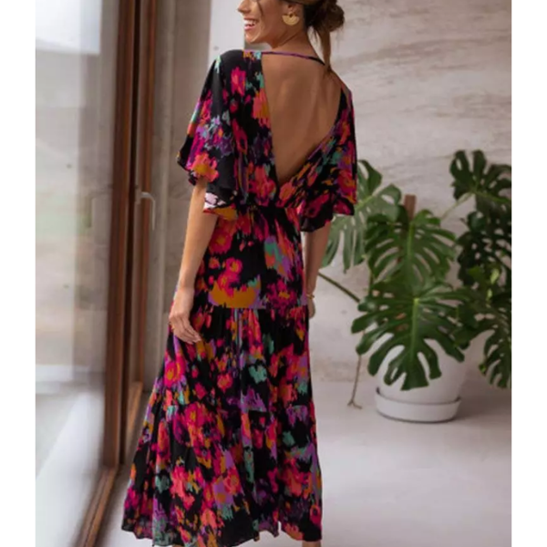 robe longue fleurie chic femme pas chère en ligne
