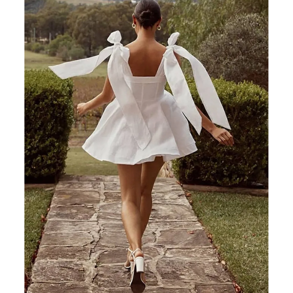 robe courte blanche patineuse mariage civil pas chère